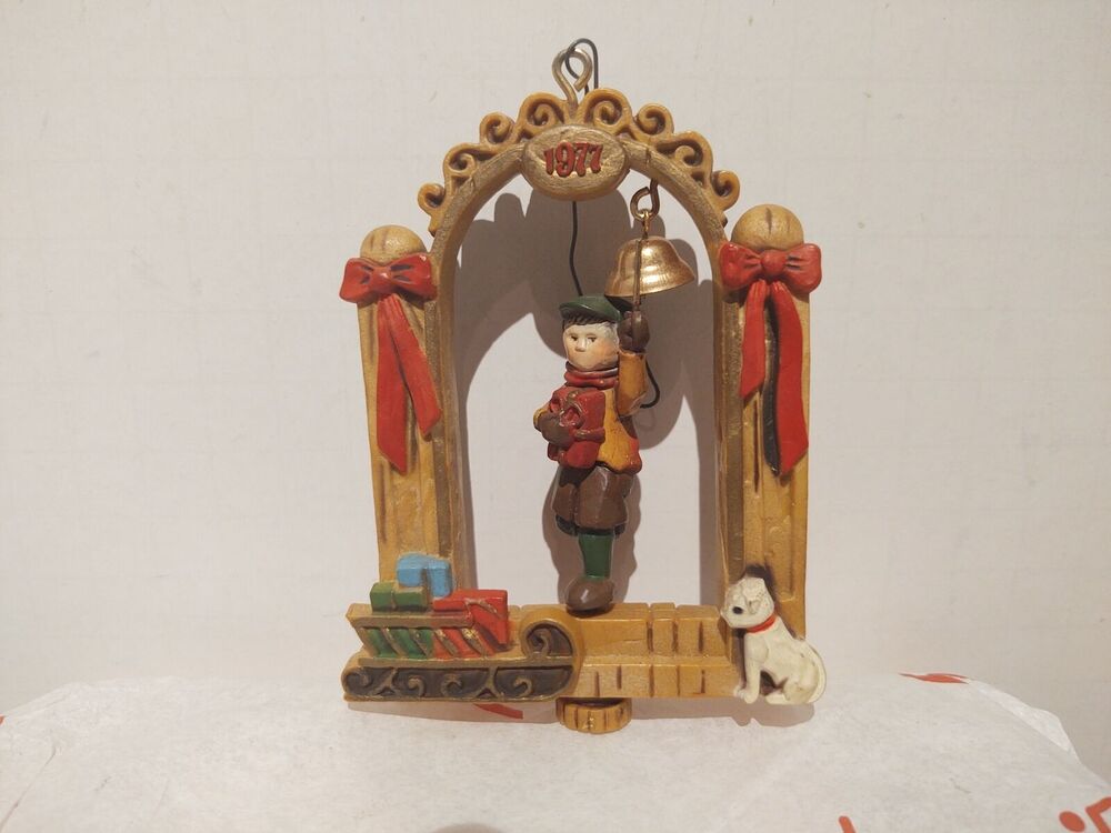 Hallmark Ornament 1977 - Boy Ringing Bell on Christmas